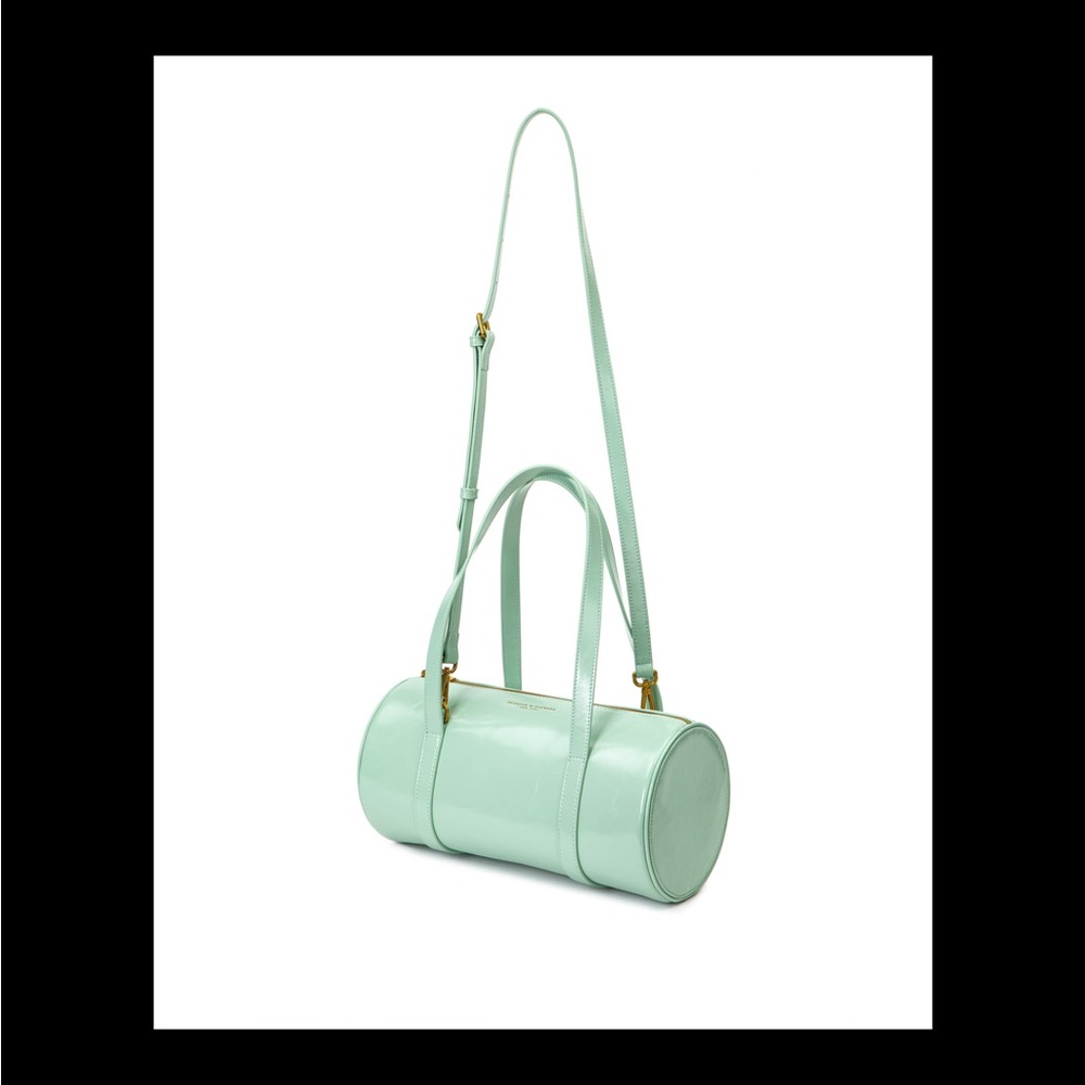 Brandon Blackwood Light Green Oiled Leather Duffle Shoulder Crossbody Bag